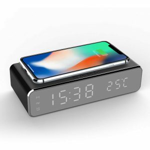 LED Alarm Clock With Phone Wireless Charger