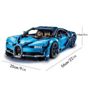 Blue Supercar Racing Model Building Set - 3599 Pcs (Compatible with 42083) 2