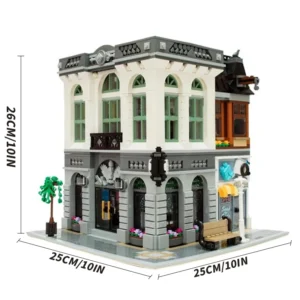 Brick Bank Building Model Set - 2380 Pcs (Compatible with 10251) 2